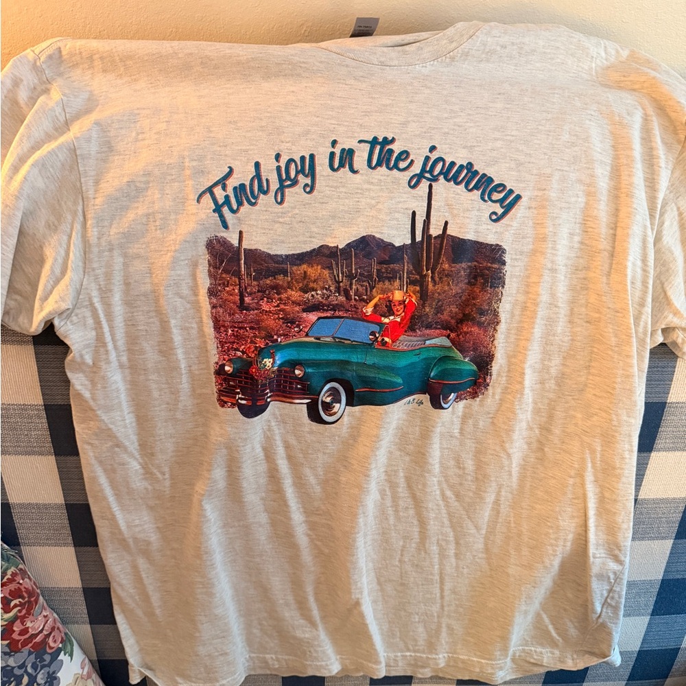 Graphic Tee with Vintage Car Design